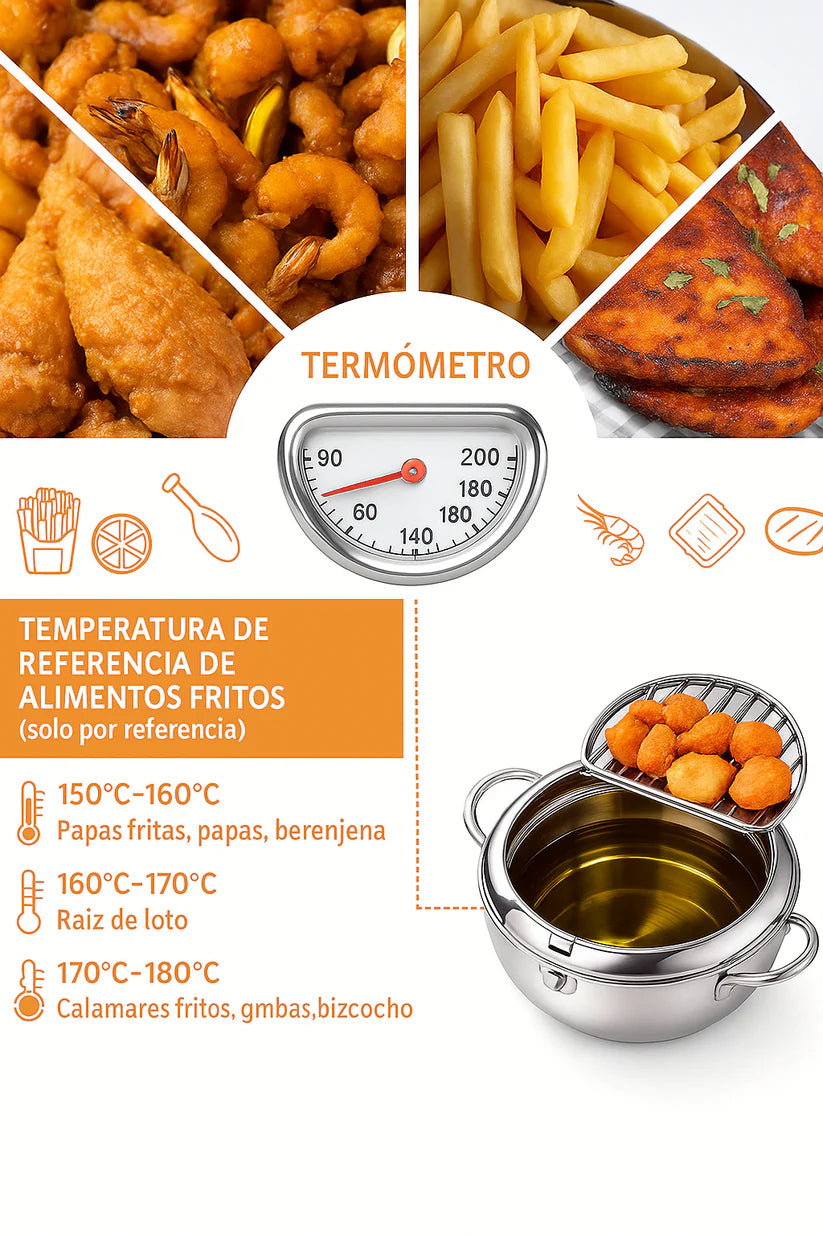 Olla Freidora Acero inoxidable
