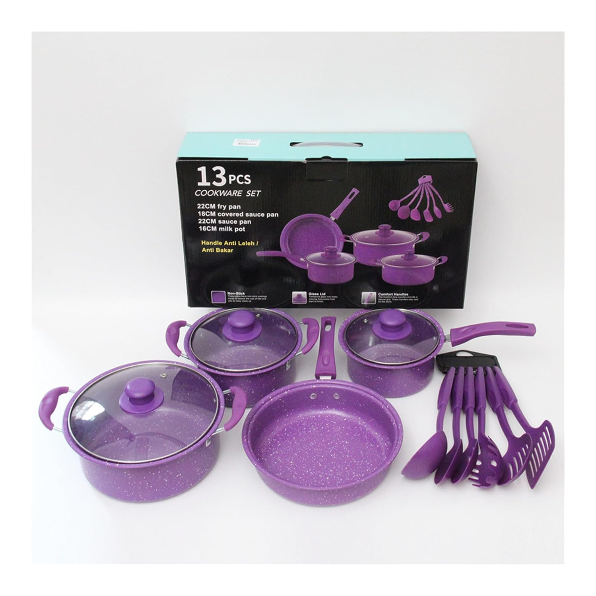 Set Ollas y Sarten Antiadherente 14 Piezas