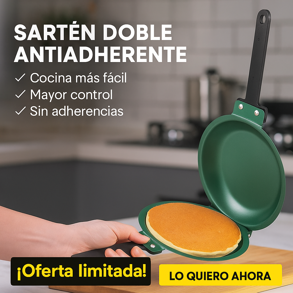 Sartén Doble Premium – Control Total y Sin Adherencias
