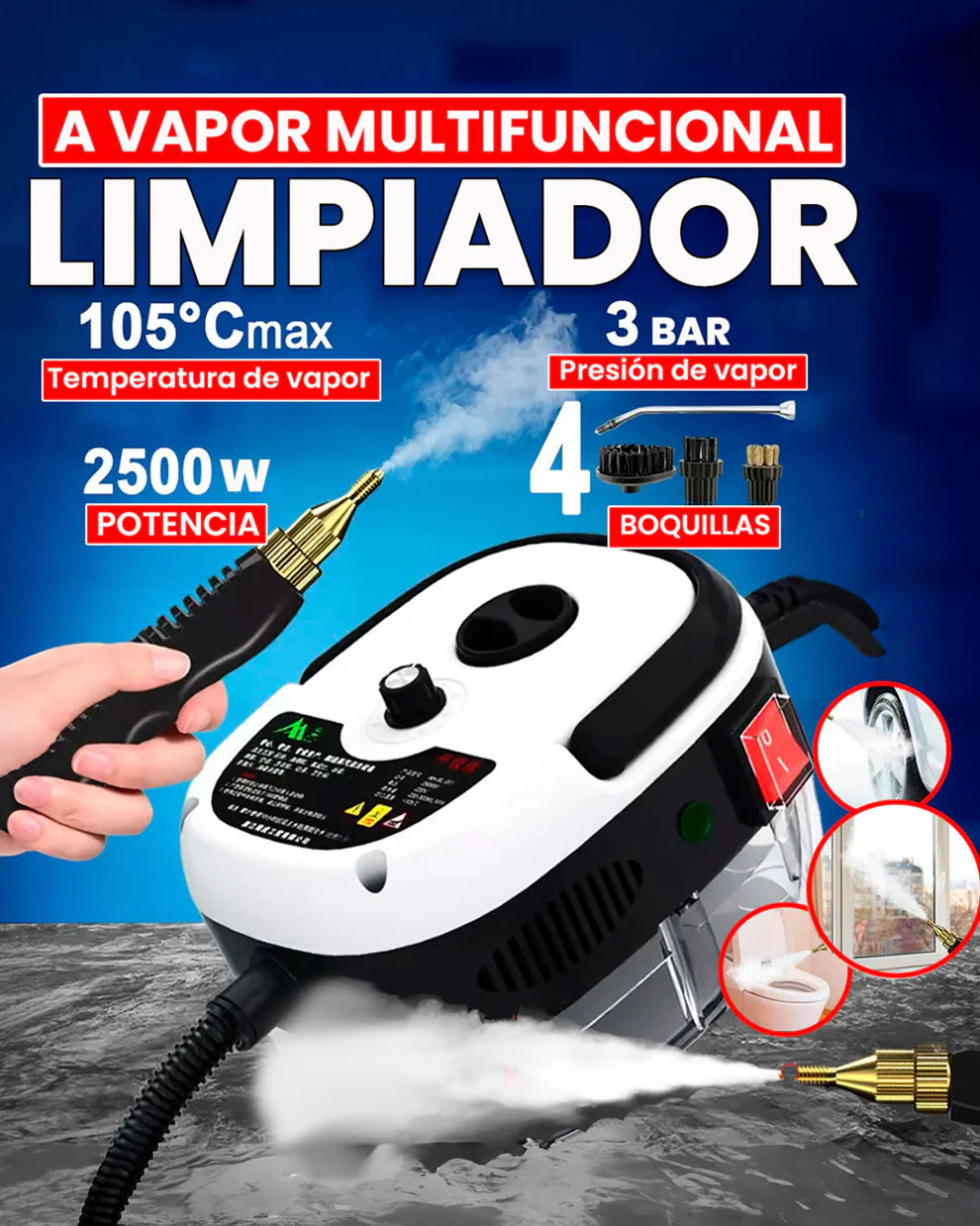 Limpiadora a Vapor Multiuso