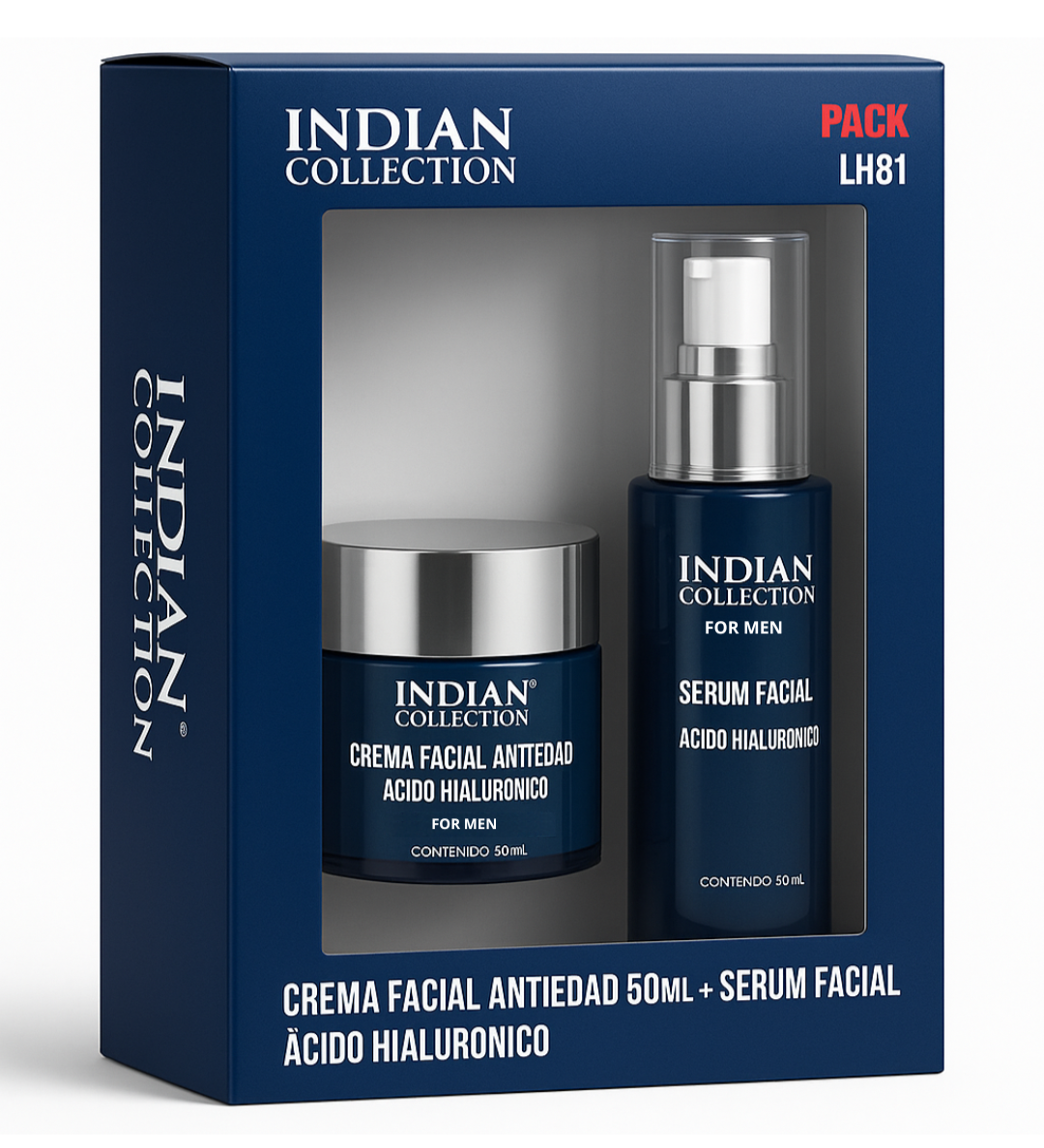 Sérum + Crema Anti Edad para Hombres con Ácido Hialurónico