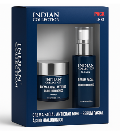Sérum + Crema Anti Edad para Hombres con Ácido Hialurónico