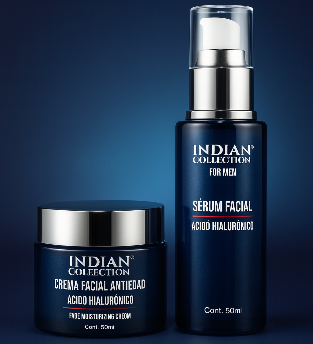 Sérum + Crema Anti Edad para Hombres con Ácido Hialurónico