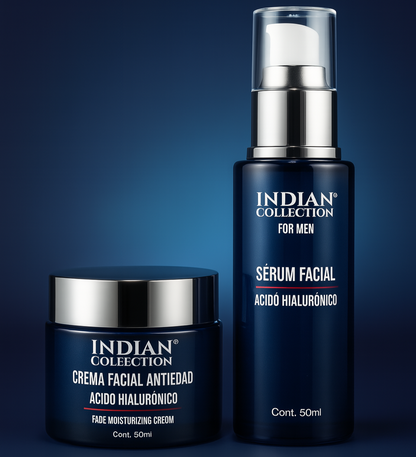 Sérum + Crema Anti Edad para Hombres con Ácido Hialurónico